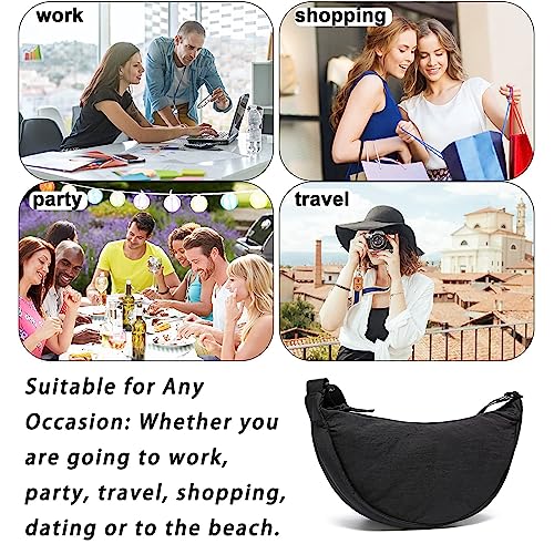 Black Crossbody Bag - Lightweight Shoulder Bag for Travel