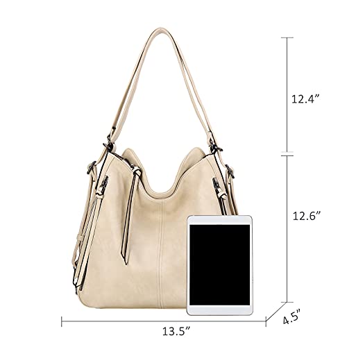 NICOLE & DORIS Damen Retro Leder Handtasche