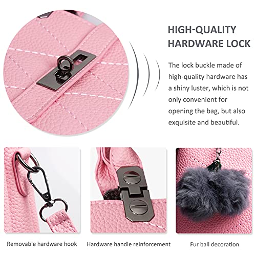 Nicole & Doris 2023 Fashion Handbags: Top Handle Light Pink