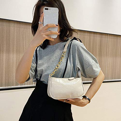 Crocodile-Patterned Designer Leather Handbag for Ladies