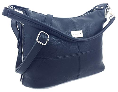 Italian Fashion Styled Medium Size Navy Handbag