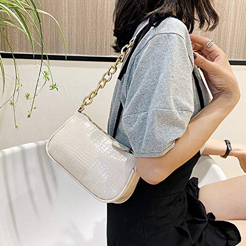 Crocodile-Patterned Designer Leather Handbag for Ladies