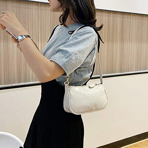 Crocodile-Patterned Designer Leather Handbag for Ladies