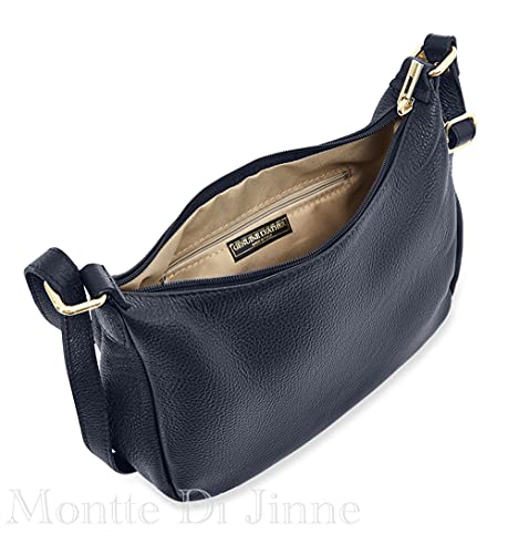 Soft Leather Italian Designer Cross Body Bag for Women (White)