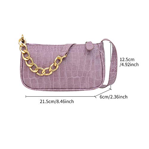 Crocodile-Patterned Designer Leather Handbag for Ladies