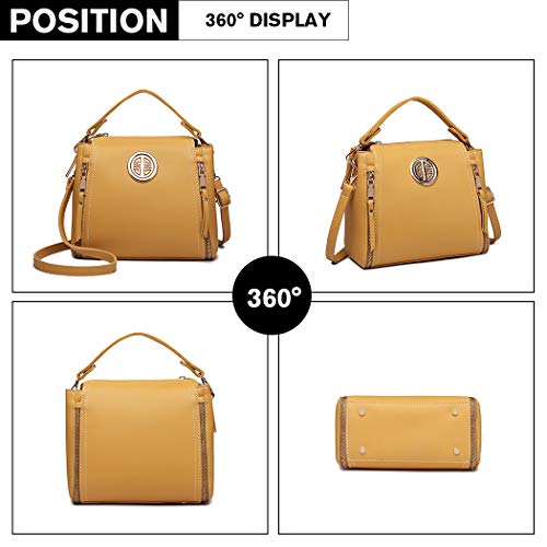 Miss Lulu Women's Designer Shoulder Crossbody Bag - Yellow