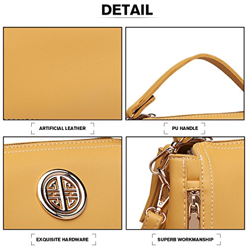 Miss Lulu Women's Designer Shoulder Crossbody Bag - Yellow