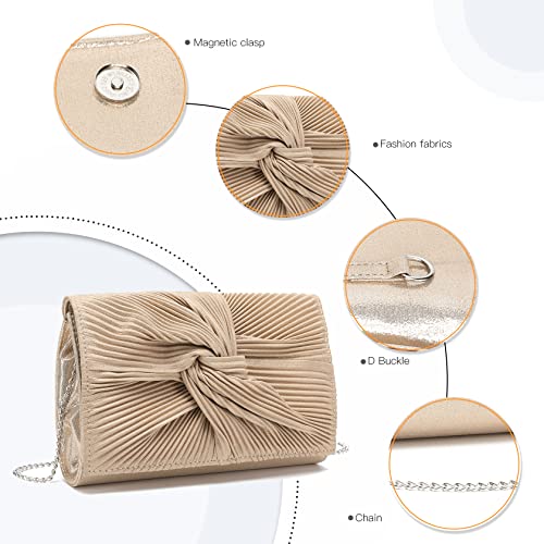 Miss Lulu Bow Glitter Clutch: Elegant Evening Handbag