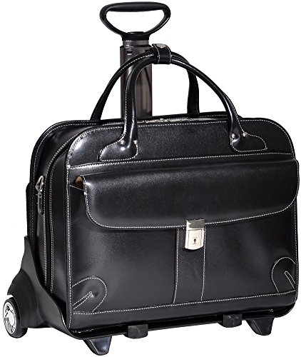 Lakewood Damen Black Leather Laptop Bag - McKlein