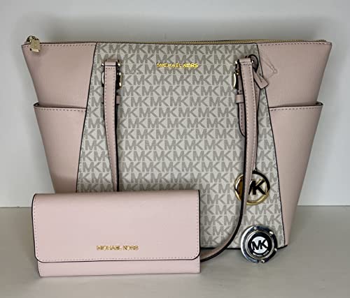 Michael Kors Charlotte Tote + Accessories, Mk Vanilla/Pink