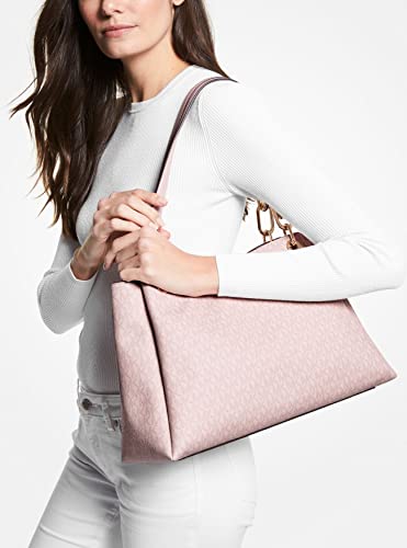Michael Kors Trisha Large Shoulder Bag + Wallet (Dark Powder Blush)