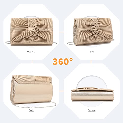 Miss Lulu Bow Glitter Clutch: Elegant Evening Handbag