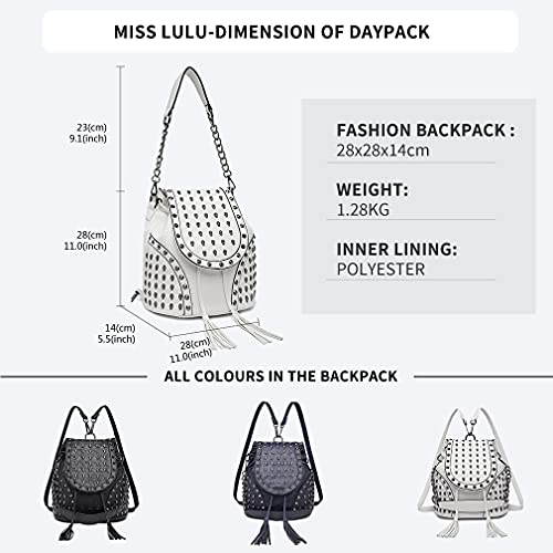 Designer Beige Backpack Handbag by Miss Lulu