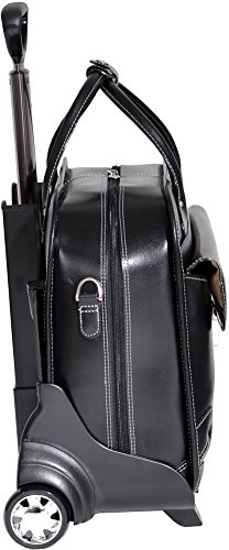Lakewood Damen Black Leather Laptop Bag - McKlein