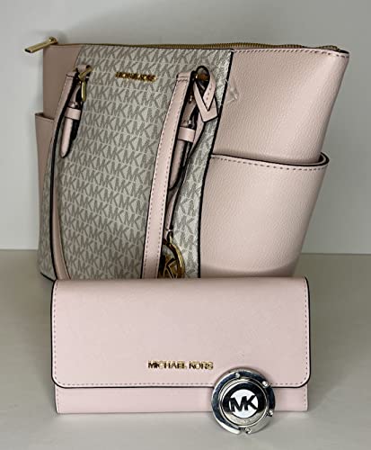 Michael Kors Charlotte Tote + Accessories, Mk Vanilla/Pink