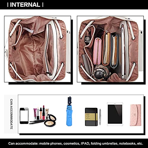 Designer Beige Backpack Handbag by Miss Lulu