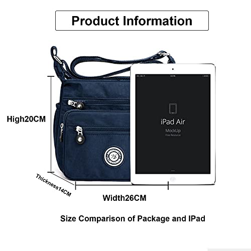 Blue Canvas Milky Way Women's Multi-Pocket Shoulder Bag