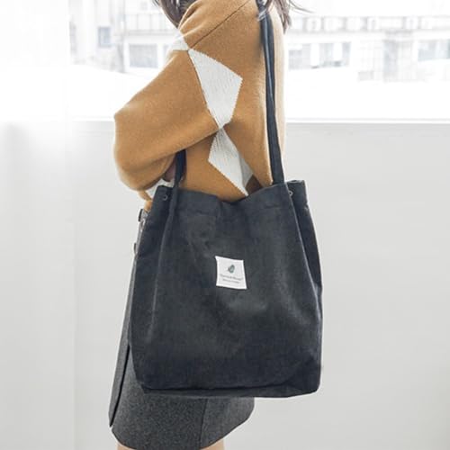 MAGOSIS Large Corduroy Tote Bag for Women