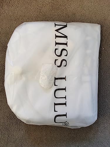 Miss Lulu Fashion Tassel Crossbody Handbag with Lock (White)