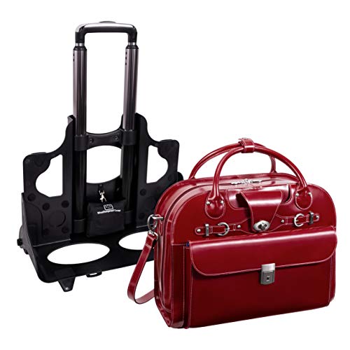 McKlein Red Leather Ladies' Laptop Briefcase - 15