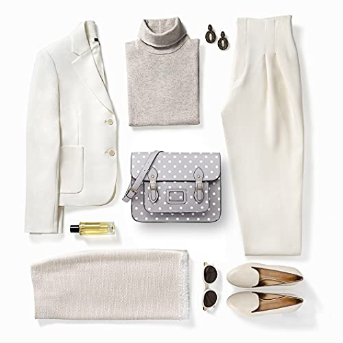 Miss Lulu Polka Dot Faux Leather Satchel Handbag