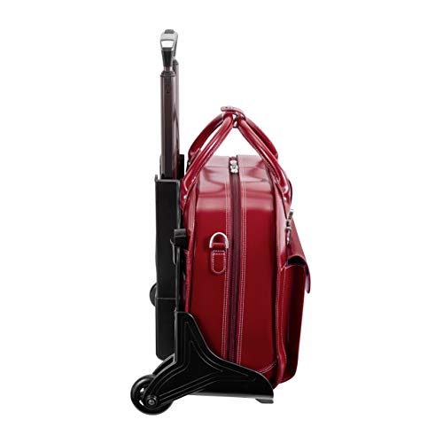 McKlein Red Leather Ladies' Laptop Briefcase - 15