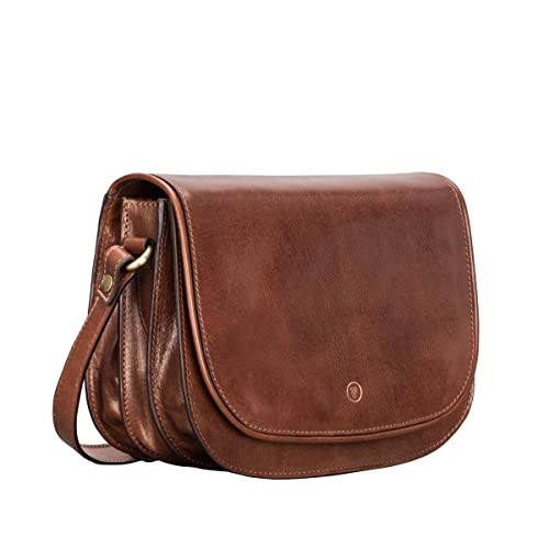 Maxwell Scott Women's Leather Medium Saddle Handbag | MedollaM