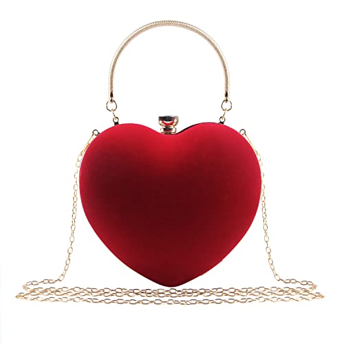 Stylish Heart Clutch Purse for Women's Evening