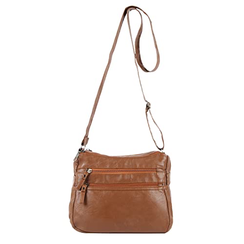 Vintage Leather Crossbody Hobo Shoulder Bag for Women