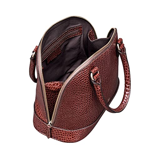 Maxwell Scott | Women's Classic Leather Purse | Rosa Croco