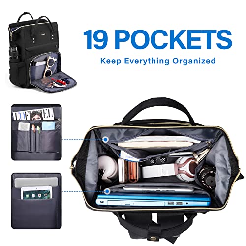 LOVEVOOK Women's Laptop Backpack - Waterproof & USB Charging