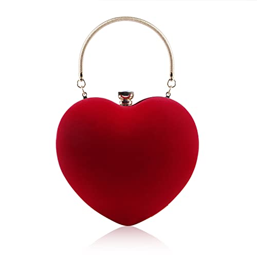 Stylish Heart Clutch Purse for Women's Evening
