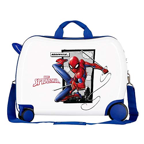 Spiderman Blue Kids Rolling Suitcase - ABS Combination Lock