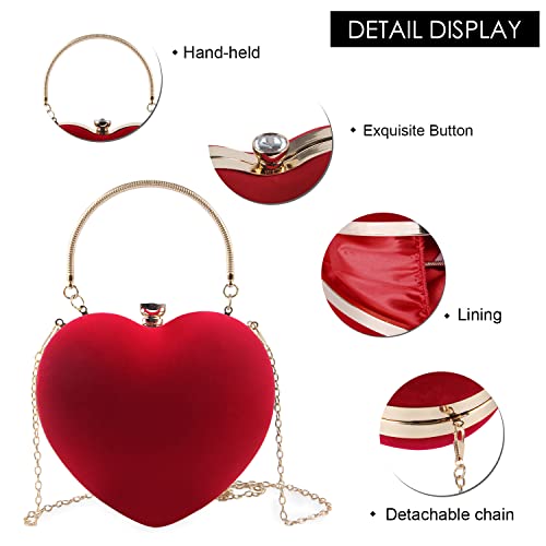 Stylish Heart Clutch Purse for Women's Evening