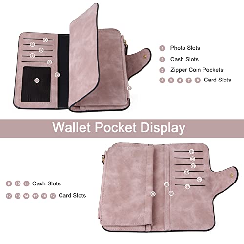 LHHMZ Designer Women's Bifold Clutch Card Wallet