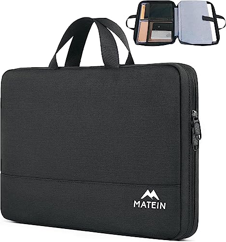 MATEIN 15.6" Designer Laptop Bag, Water Resistant, Black