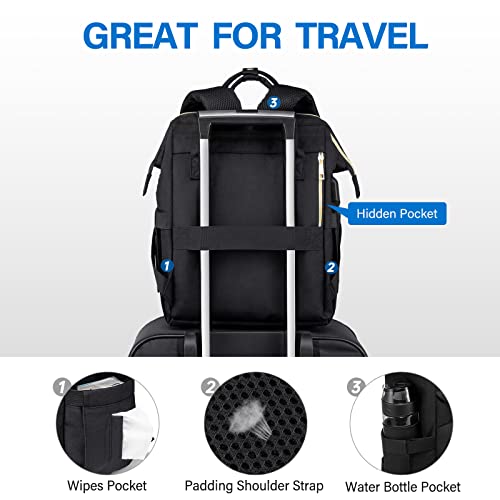 LOVEVOOK Women's Laptop Backpack - Waterproof & USB Charging