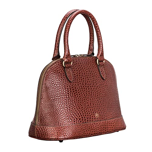 Maxwell Scott | Women's Classic Leather Purse | Rosa Croco
