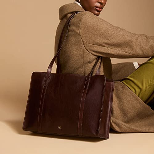 Maxwell Scott Personalized Leather Work Tote | The Rivara
