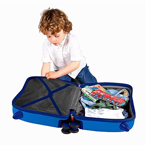 Spiderman Kids Rolling Suitcase - Blue Design, Lightweight