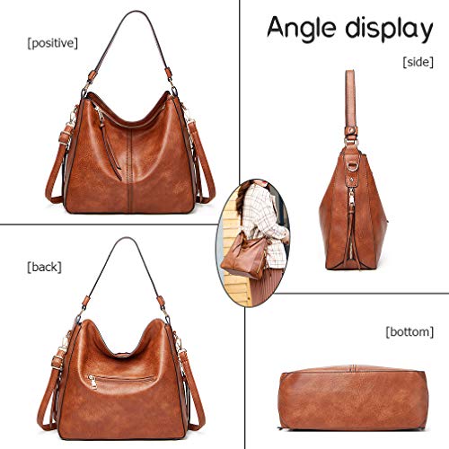 Stylish Leather Handbag Set for Women - Navy Blue