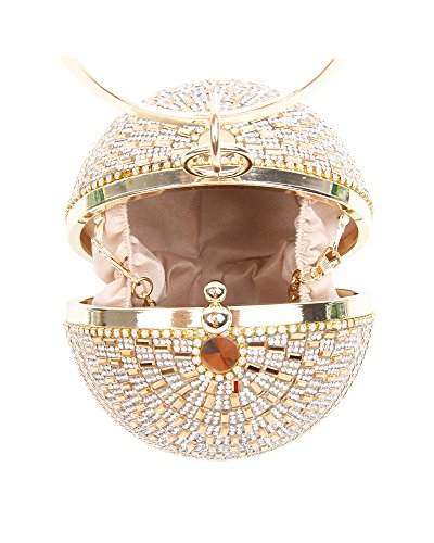 Gold Diamante Evening Clutch Bag for Women - Prom or Wedding