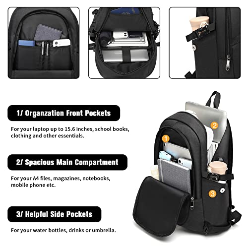 Anti-Theft Laptop Backpack with USB Port - 15.6 Inch