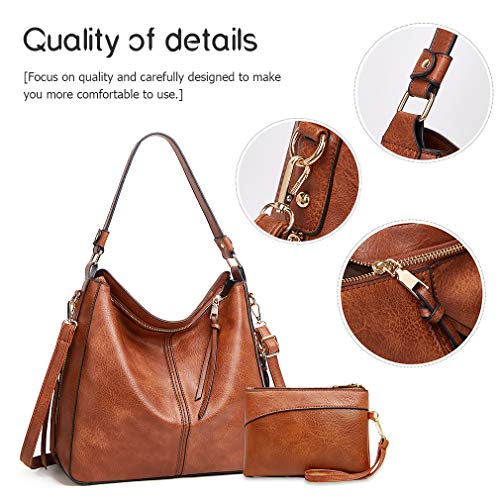 Stylish Leather Handbag Set for Women - Navy Blue