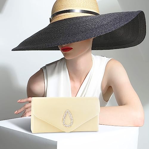 Gold Satin Rhinestone Evening Clutch: Elegant, Sparkly & Chic