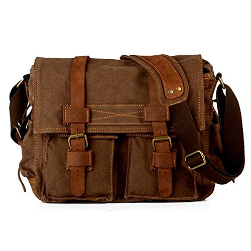 Vintage Canvas Mens Messenger Bag for 14.5-inch Laptop