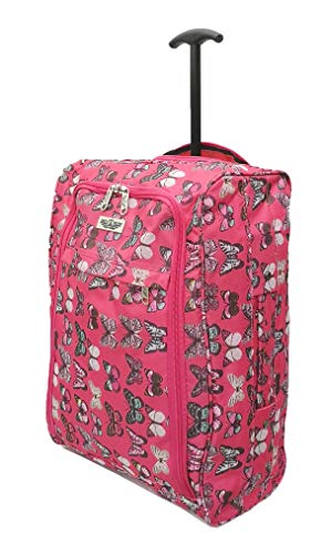 Designer Butterfly Pink Cabin Bag for Airlines and Travel