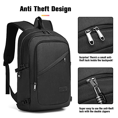 Anti-Theft Laptop Backpack with USB Port - 15.6 Inch