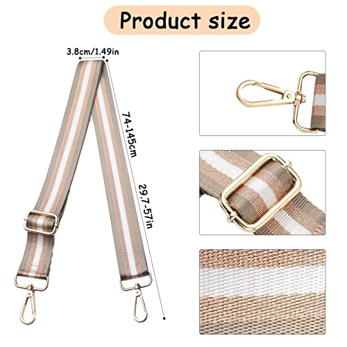 Coffee Wide Shoulder Strap for Designer Handbags