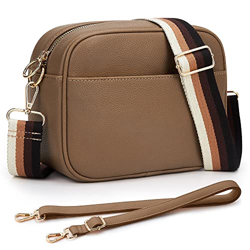 KALIDI Faux Leather Crossbody Bag for Women